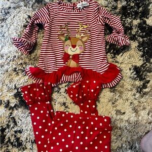 Rare Editions Red and White Reindeer Set